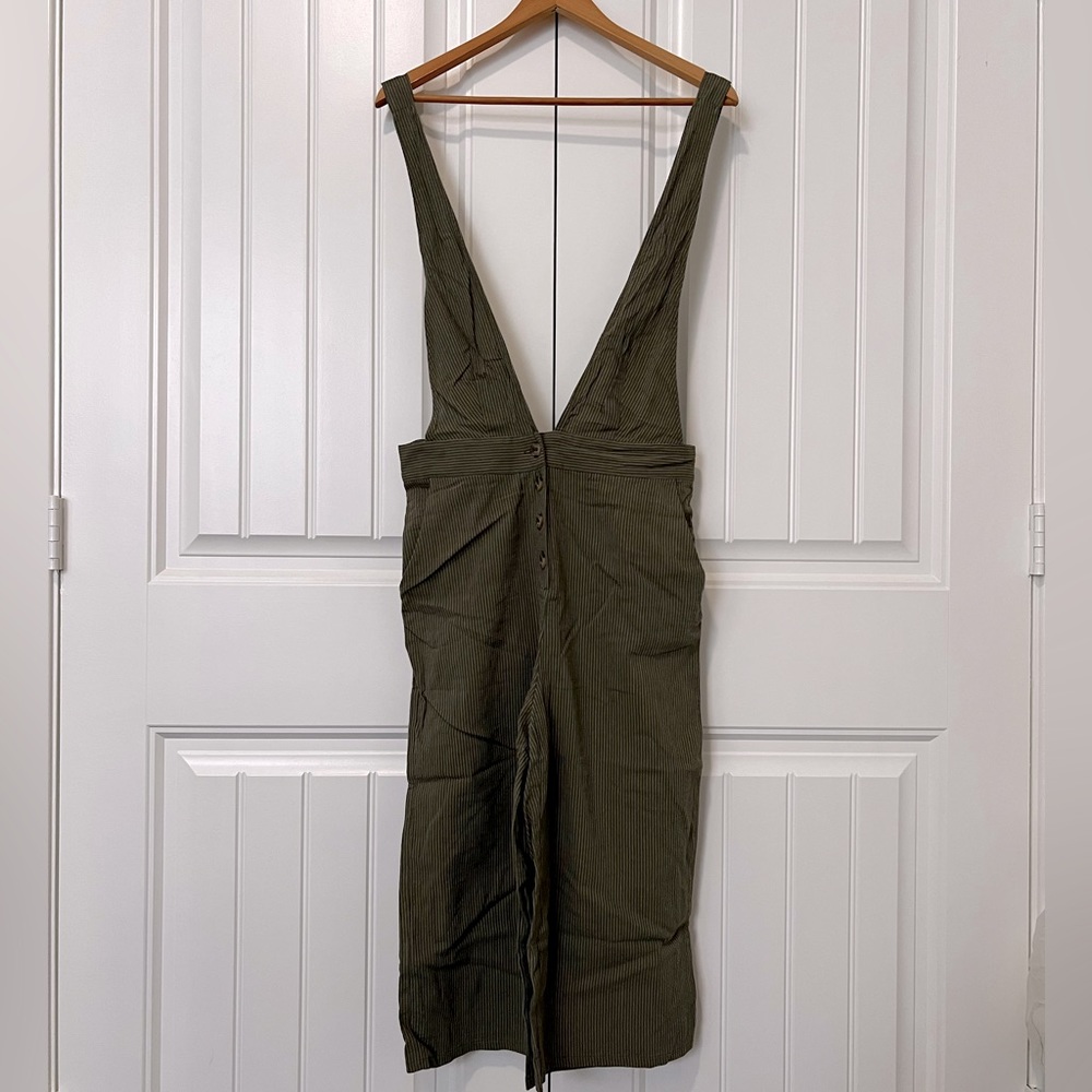 One Clothing Jumpsuit green with white lines